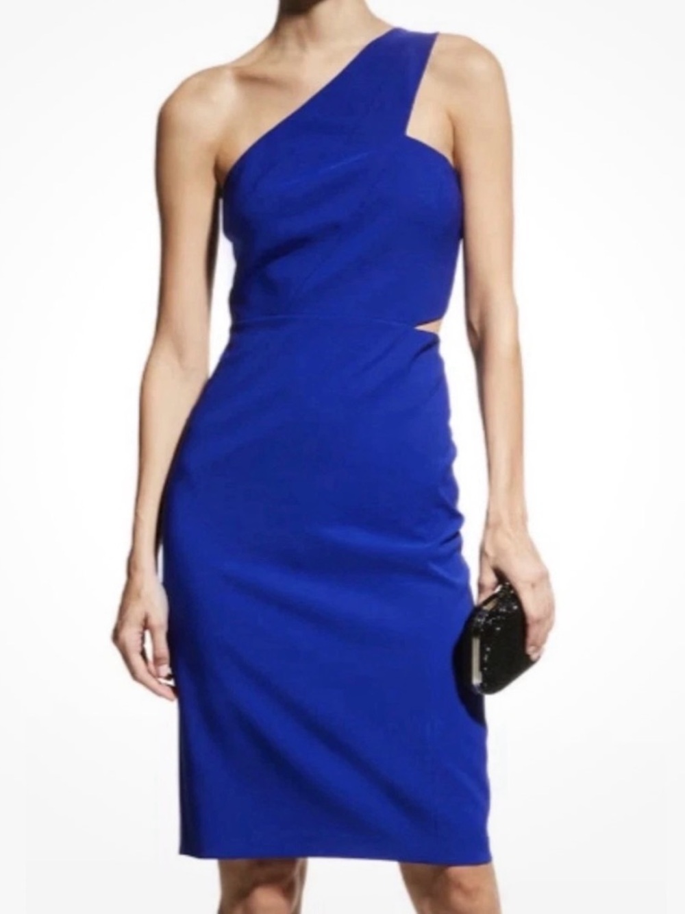 Aidan by Aidan Mattox One-Shoulder Cobalt Blue Sheath Dress (NEW WITH TAGS)